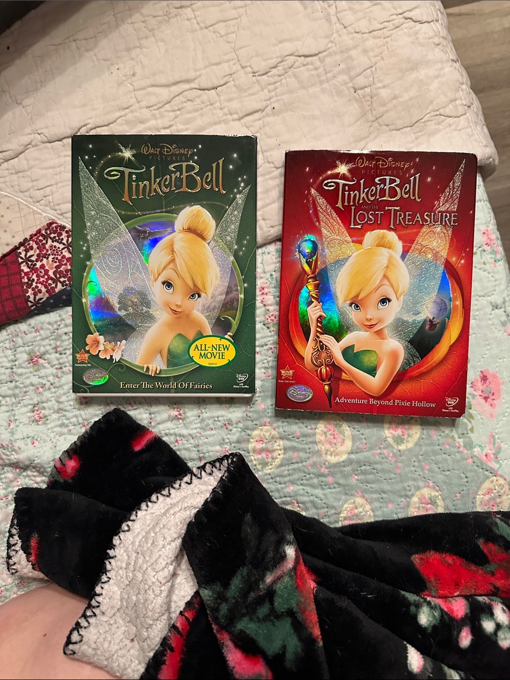 Disney Tinker Bell DVDs - Green & Red Covers